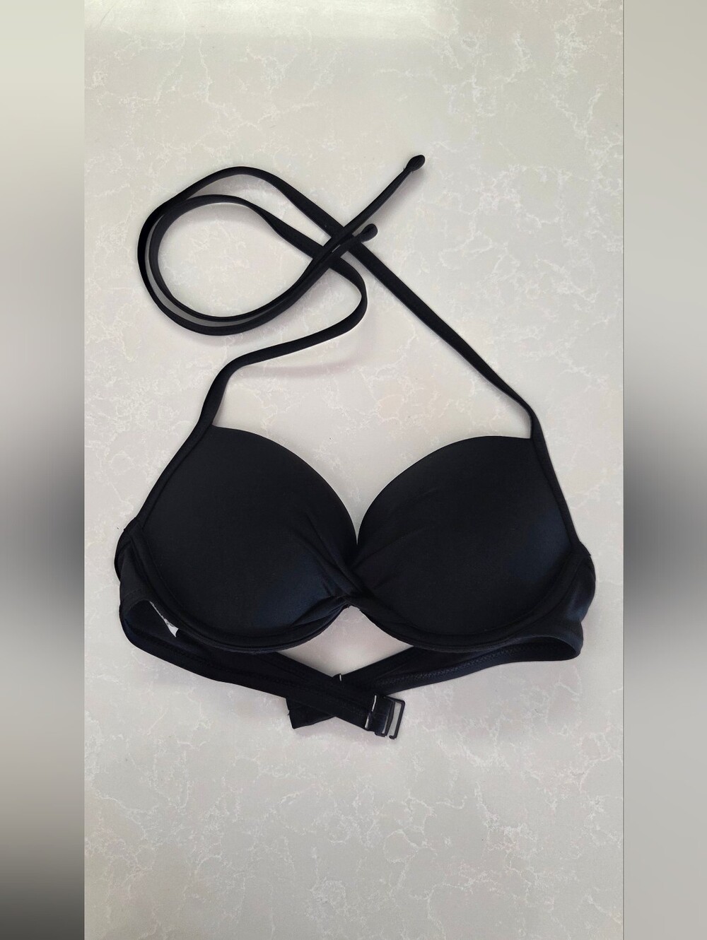 aerie Black Halter Molded Push-Up Bikini, BNWOT, SZ 32B